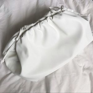 White Dumpling Crossbody and Clutch - Medium size